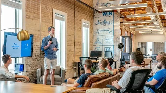 A consulting workshop with a business team